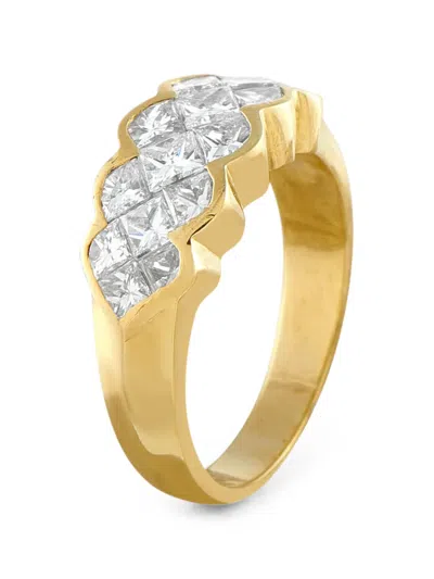 Pre-owned Lb Exclusive Diamond-embellished Ring In Gold
