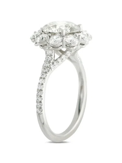 Pre-owned Lb Exclusive Diamond-embellishment Ring In Silver