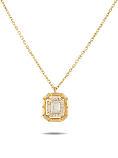 Pre-owned Lb Exclusive Diamond-pendant Necklace In Gold