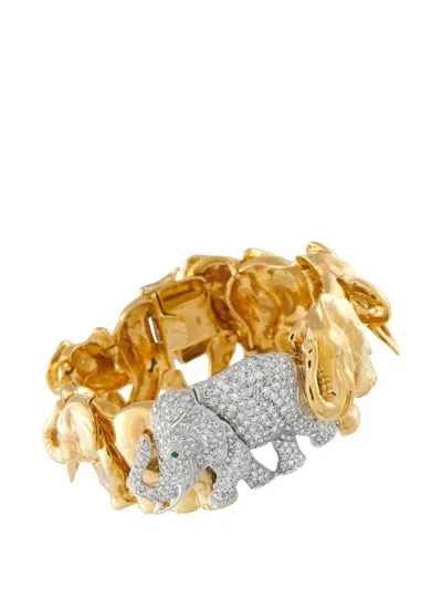 Pre-owned Lb Exclusive Elephant Diamond Bracelet In Gold