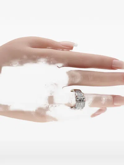 Pre-owned Lb Exclusive Embellished Diamond Dazzling Ring In Silver