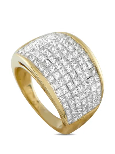 Pre-owned Lb Exclusive Embellished Diamond Ring In Gold