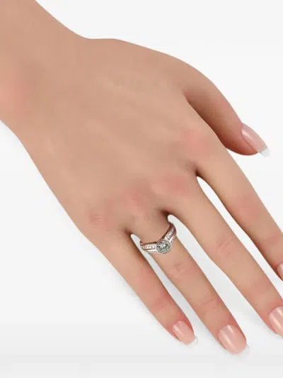 Pre-owned Lb Exclusive Embellished Diamond Ring In Silver
