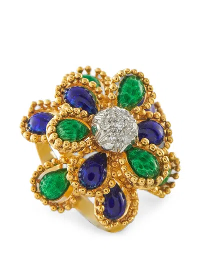 Pre-owned Lb Exclusive Embellishment Diamond Ring In Gold