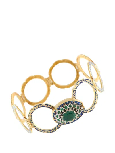Pre-owned Lb Exclusive Emerald Bracelet In Gold