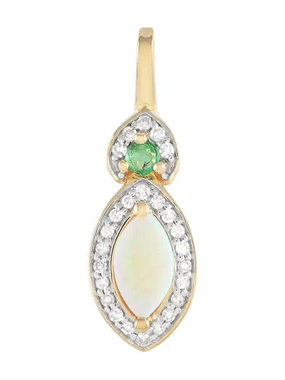 Pre-owned Lb Exclusive Emerald Pendant In Neutral
