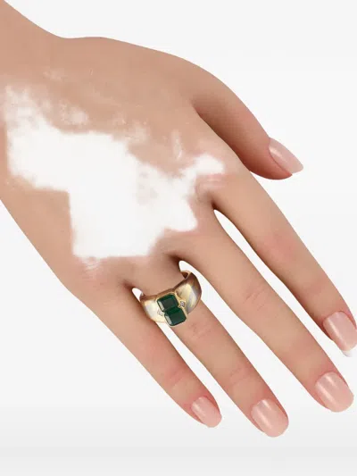 Pre-owned Lb Exclusive Emerald Yellow-gold Ring