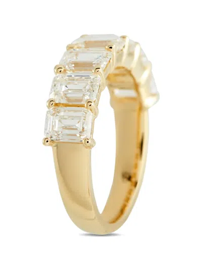 Pre-owned Lb Exclusive Emerald-cut Diamond Ring In Gold