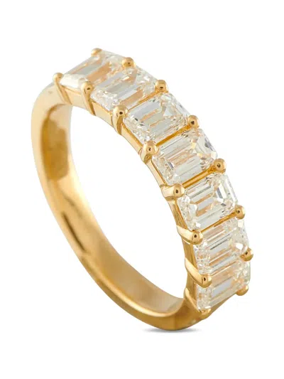 Pre-owned Lb Exclusive Emerald-cut Diamond Ring In Gold
