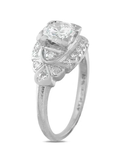 Pre-owned Lb Exclusive Engagement Diamond Ring In Silver