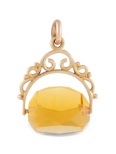 Pre-owned Lb Exclusive Glass Spinning Pendant In Gold