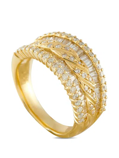 Pre-owned Lb Exclusive Intricate Diamond 1.53ct 18k Yellow Gold Ring
