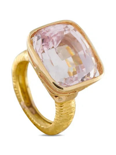 Pre-owned Lb Exclusive Kunzite Ring In Gold