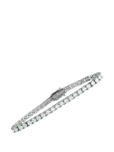 Pre-owned Lb Exclusive Lab-grown Diamond Bracelet In Silver