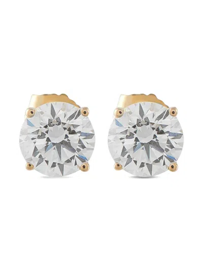 Pre-owned Lb Exclusive Lab-grown Diamond Stud Earrings In Gold