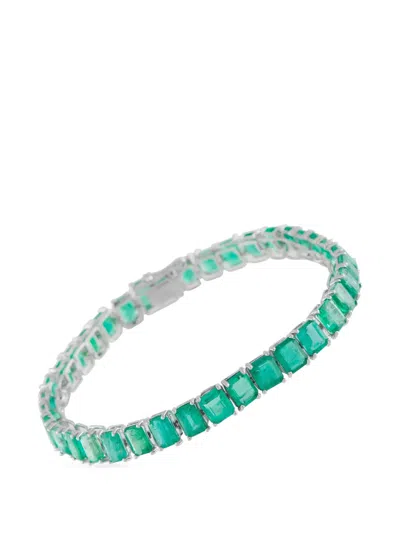 Pre-owned Lb Exclusive Line Esmerald Platinum Bracelet In Silver