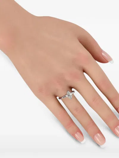 Pre-owned Lb Exclusive Marquise-diamond Ring In Silver