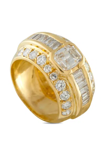 Pre-owned Lb Exclusive Multi-layered Diamond 3.20ct 18k Yellow Gold Ring