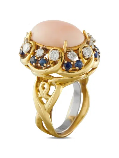 Pre-owned Lb Exclusive Multi-stone Ring In Gold
