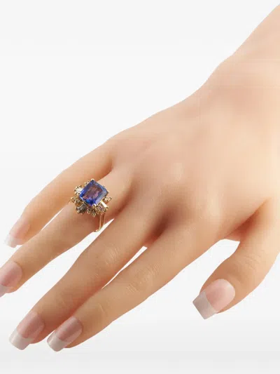 Pre-owned Lb Exclusive Multi-stones Ring In Gold
