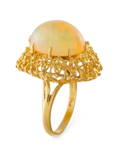 Pre-owned Lb Exclusive Opal Ring In Gold