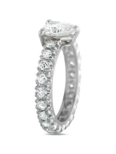 Pre-owned Lb Exclusive Pear-cut Diamond Eternity Ring In Silver