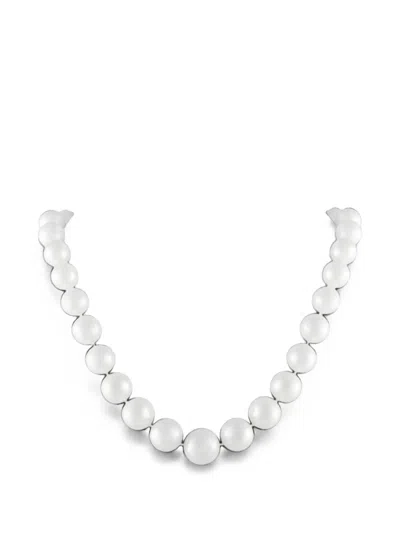 Pre-owned Lb Exclusive Pearl Diamond Necklace In White