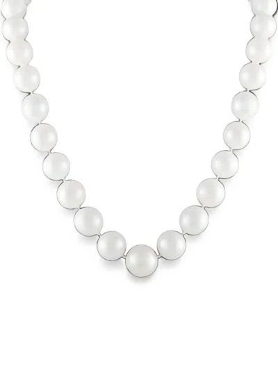 Pre-owned Lb Exclusive Pearl Necklace In White