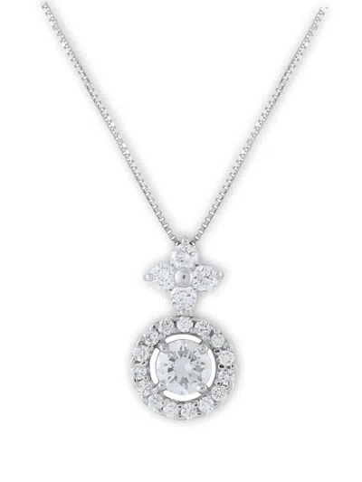 Pre-owned Lb Exclusive Pendant Diamond Necklace In Silver