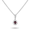 Lb Exclusive Platinum 0.14ct Diamond And Ruby Necklace Mf12-061625