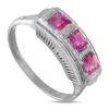 Lb Exclusive Platinum 0.15ct Diamond And Ruby Ring Mf10-110625 In White