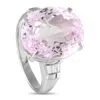 Lb Exclusive Platinum 0.18ct Diamond And Kunzite Ring Mf16-073025 In Metallic