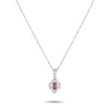 Lb Exclusive Platinum 0.24 Ct Diamond And 0.63 Ct Ruby Pendant Necklace Mf21-082225 In Metallic