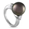 Lb Exclusive Platinum 0.24ct Diamond And Pearl Ring Mrf03-051425