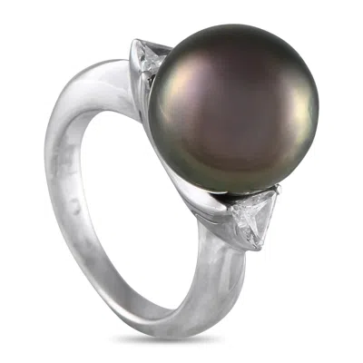 Lb Exclusive Platinum 0.24ct Diamond And Pearl Ring Mrf03-051425