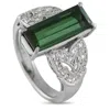 Lb Exclusive Platinum 0.24ct Diamond And Tourmaline Ring Mf21-061325