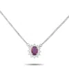 Lb Exclusive Platinum 0.27ct Diamond And Ruby Necklace Mf29-061625