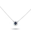 Lb Exclusive Platinum 0.31ct Diamond And Sapphire Necklace Mf24-061625