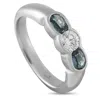 Lb Exclusive Platinum 0.37ct Diamond And Alexandrite Ring Mf10-101625 In Silver
