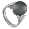 Lb Exclusive Platinum 0.38ct Diamond And Pearl Ring Mf10-051425
