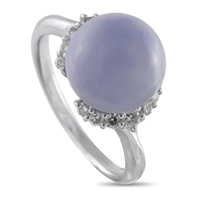 Lb Exclusive Platinum 0.40ct Diamond And Jade Ring #5350 In Purple