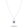Lb Exclusive Platinum 0.41ct Diamond And Sapphire Pendant Necklace Mf28-082025 In Metallic