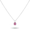 Lb Exclusive Platinum 0.44ct Diamond And Ruby Pendant Necklace Mf27-082025 In Metallic