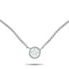 Lb Exclusive Platinum 0.44ct Round Diamond Necklace Mf70-101525 In Gray