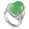 Lb Exclusive Platinum 0.45ct Diamond And Jade Ring Mf03-022025 In White