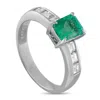 Lb Exclusive Platinum 0.50ct Diamond And Emerald Ring #5346 In White