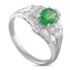 Lb Exclusive Platinum 0.54 Ct Diamond And 0.97 Ct Tsavorite Ring Mf40-101725 In Metallic