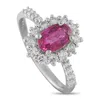 Lb Exclusive Platinum 0.54ct Diamond And Ruby Ring #5316 In White