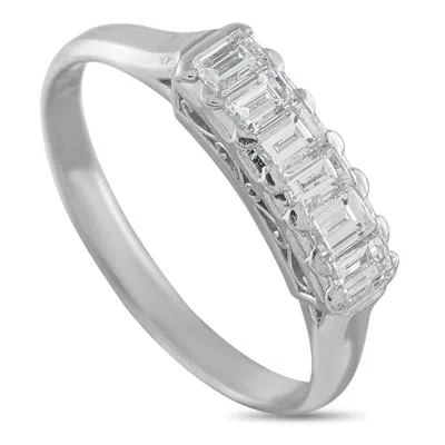 Lb Exclusive Platinum 0.54ct Diamond Ring Mf38-110425 In Silver