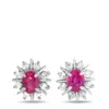 Lb Exclusive Platinum 0.55ct Diamond And Ruby Earrings Mf34-110525 In Pink